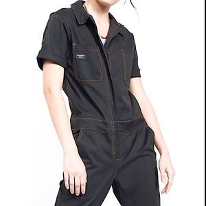 NWT WILDFANG M BLACK SS COVERALL